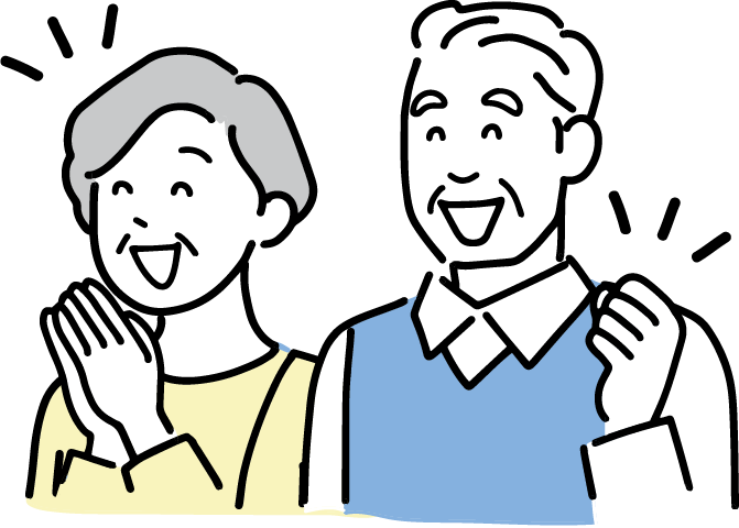 墓じまいのサポートがあると知って安心している夫婦